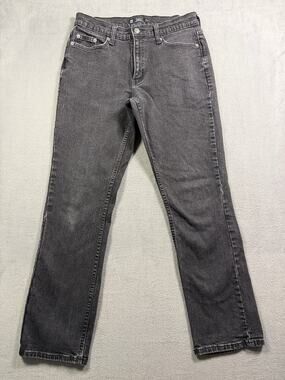 Members Mark Jeans Womens Size 30 Black Faded Denim Straight Leg Casual Pants 30